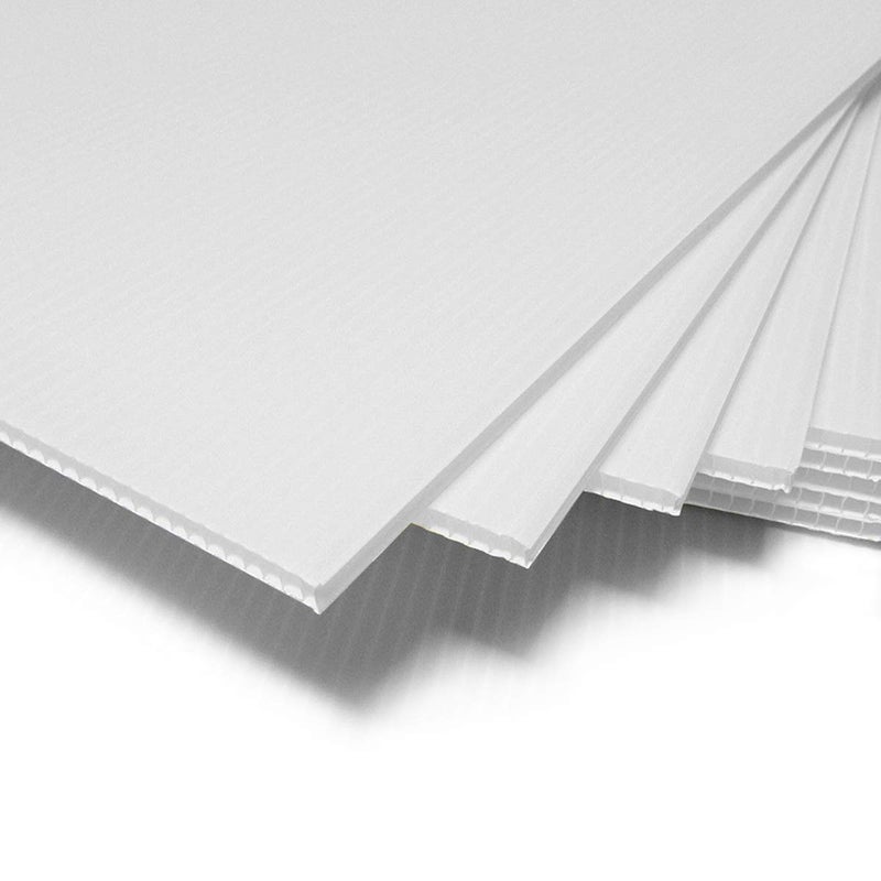 T-SIGN Corrugated Plastic Sheets Coroplast Sign Blank Board, 24 x36 Inches 3/16 Inches Thick for A-Frame Replacement Poster Sheets, White Blanks Sign (Pack of 2) - Image 1
